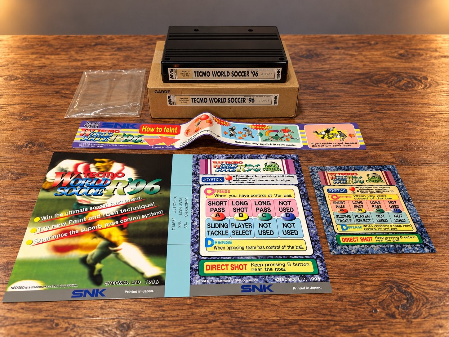 NEO GEO MVS – TECMO WORLD SOCCER ’96 –COMPLETE KIT– MATCHING, 1 speler, Ophalen of Verzenden, Gebruikt, Vanaf 3 jaar
