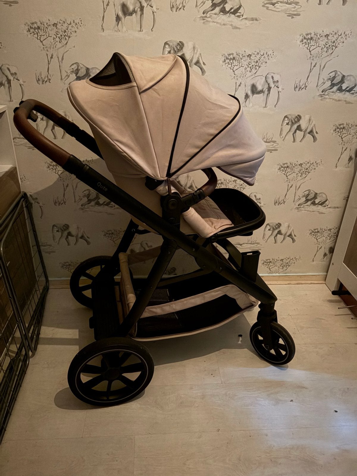 Qute kinderwagen met reiswieg, zitje en autostoel, Gebruikt, Combiwagen, Met autostoeltje, Ophalen