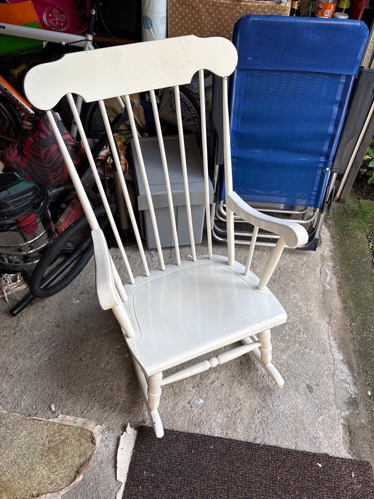 Witte schommelstoel gratis, Antiek en Kunst, Ophalen