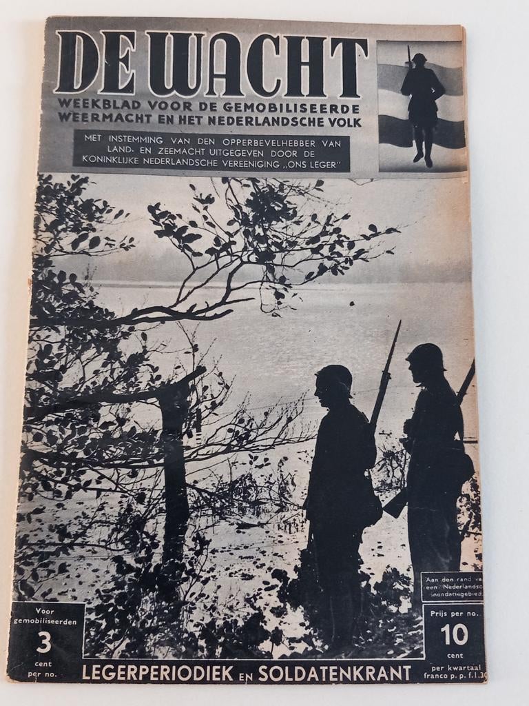 De Wacht Mobilisatieblad Nederlands Leger 1939, Verzamelen, Militaria | Tweede Wereldoorlog, ., Ophalen of Verzenden, ., Nederland