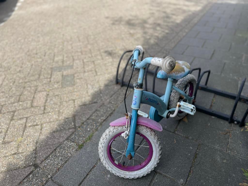 Kleine Frozen kinderfiets - Ideaal voor jonge avonturiers, Ophalen, Gebruikt, Minder dan 16 inch