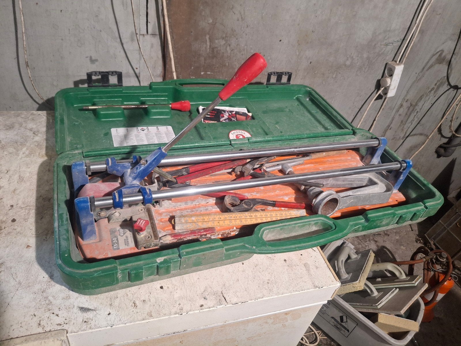 Rubi TS-50 Tegelsnijder in koffer, Ophalen of Verzenden, Gebruikt, Snijgereedschap, Rubi
