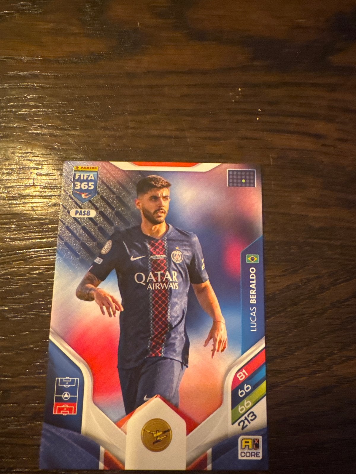 Lucas Beraldo FIFA 365 Adrenalyn XL Spelerskaart, Ophalen of Verzenden, Zo goed als nieuw, Buitenlandse clubs, Spelerskaart