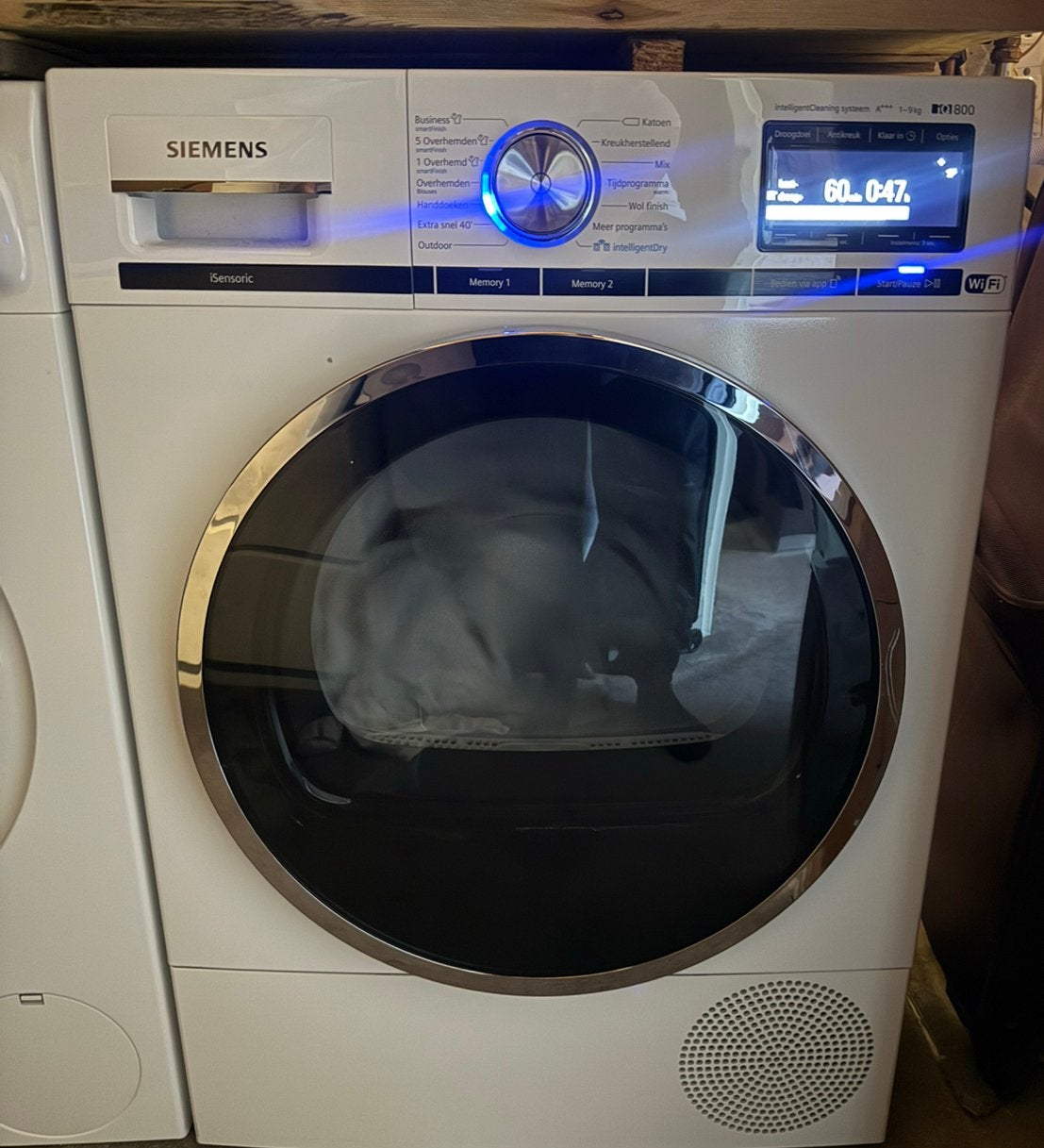 Siemens warmtepompdroger 9kg, Ophalen, Energieklasse A of zuiniger, Gebruikt, Minder dan 85 cm