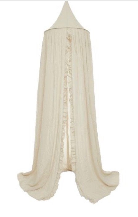 Jollein Vintage Klamboe Ruffle Nougat, Beige, Jollein, Ophalen of Verzenden, Zo goed als nieuw
