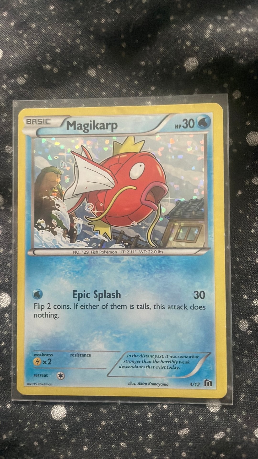 Magikarp mcdonalds 2015 promo 4/12, Ophalen, Gebruikt, Losse kaart, Foil