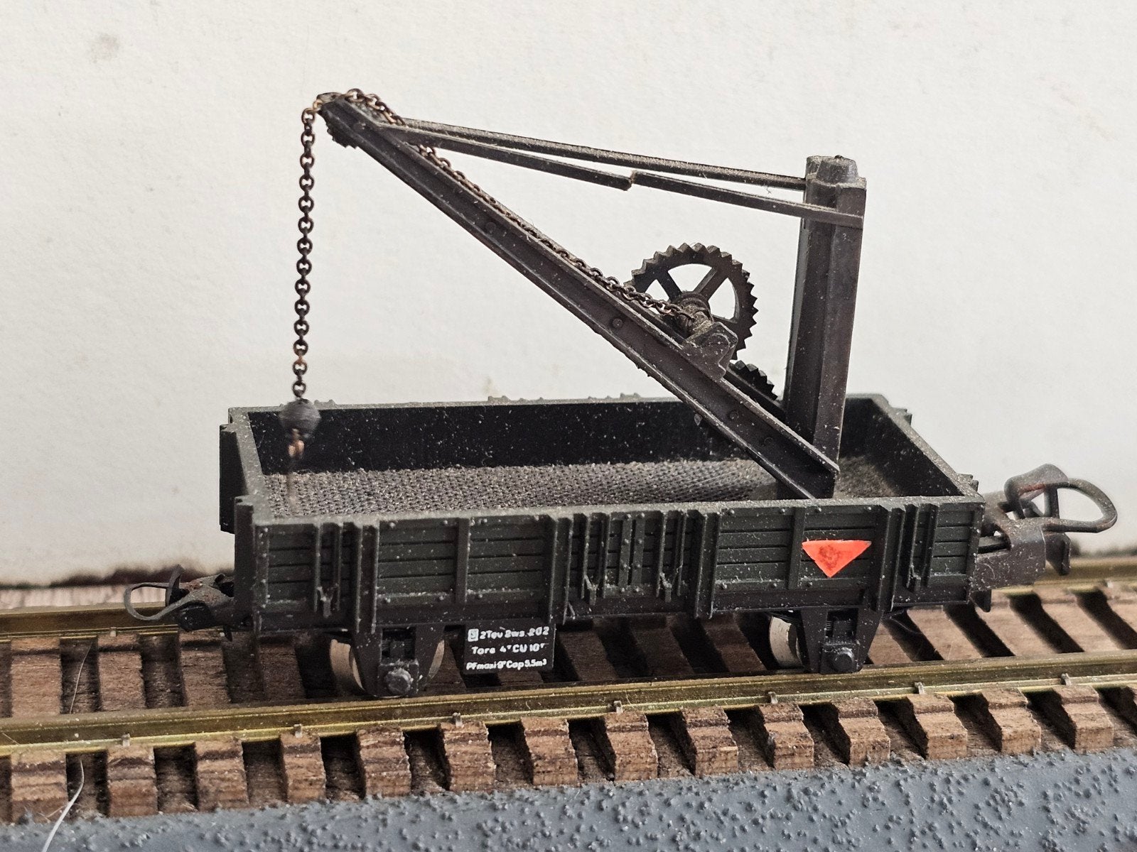 Modeltrein HO - Klein model kraantje op wagon, Ophalen of Verzenden, Gelijkstroom of Wisselstroom, Wagon, Overige merken