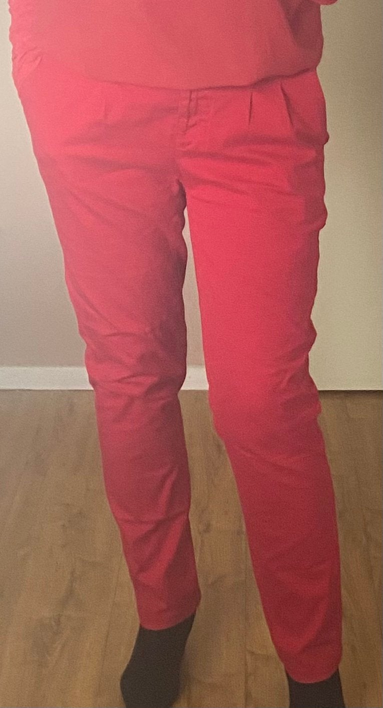 Chino, Kleding | Dames, Ophalen of Verzenden, Maat 42/44 (L), Rood, Lang