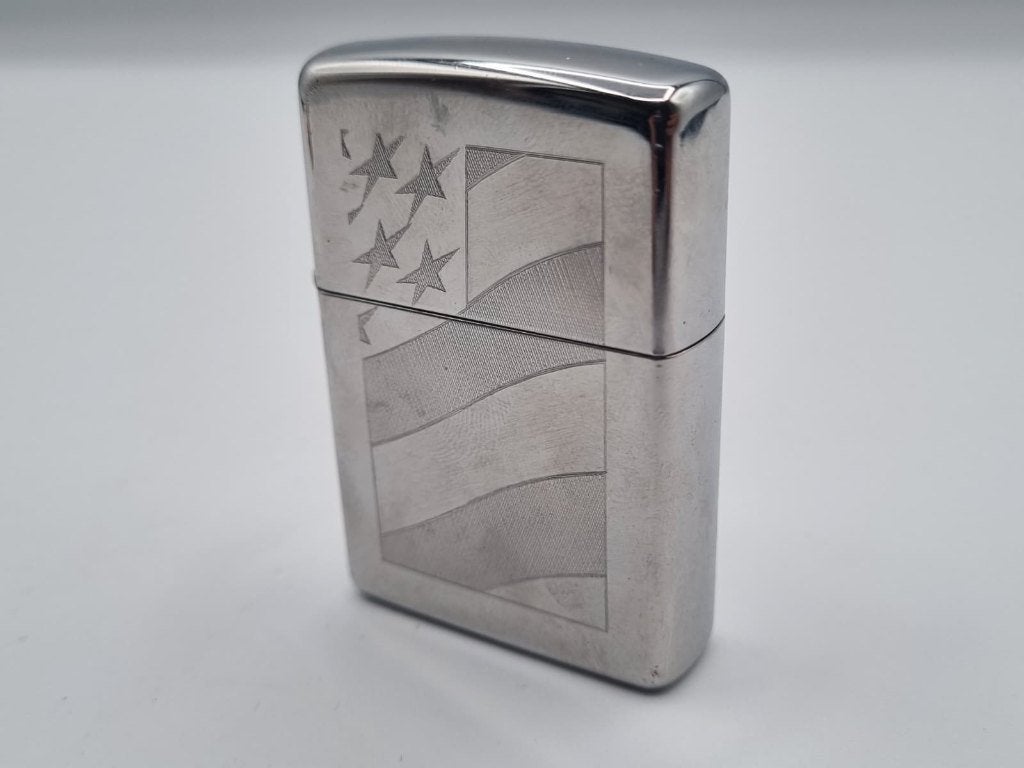 Zippo Old Glory US Flag 2010 Aansteker, Verzenden, Zo goed als nieuw, Aansteker