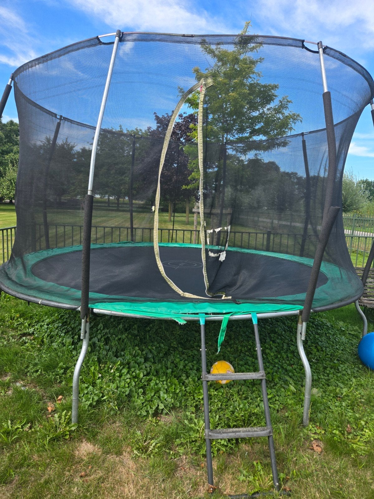 Mega Grote Trampoline, 4 meter, incl net en trap, Kinderen en Baby's, Speelgoed | Buiten | Trampolines, Ophalen, Gebruikt