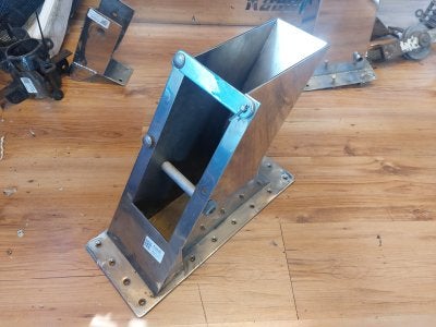 RVS Maststeun H: 34 cm (46x19 cm), Niet ingevuld, Gebruikt, Niet ingevuld, Niet ingevuld