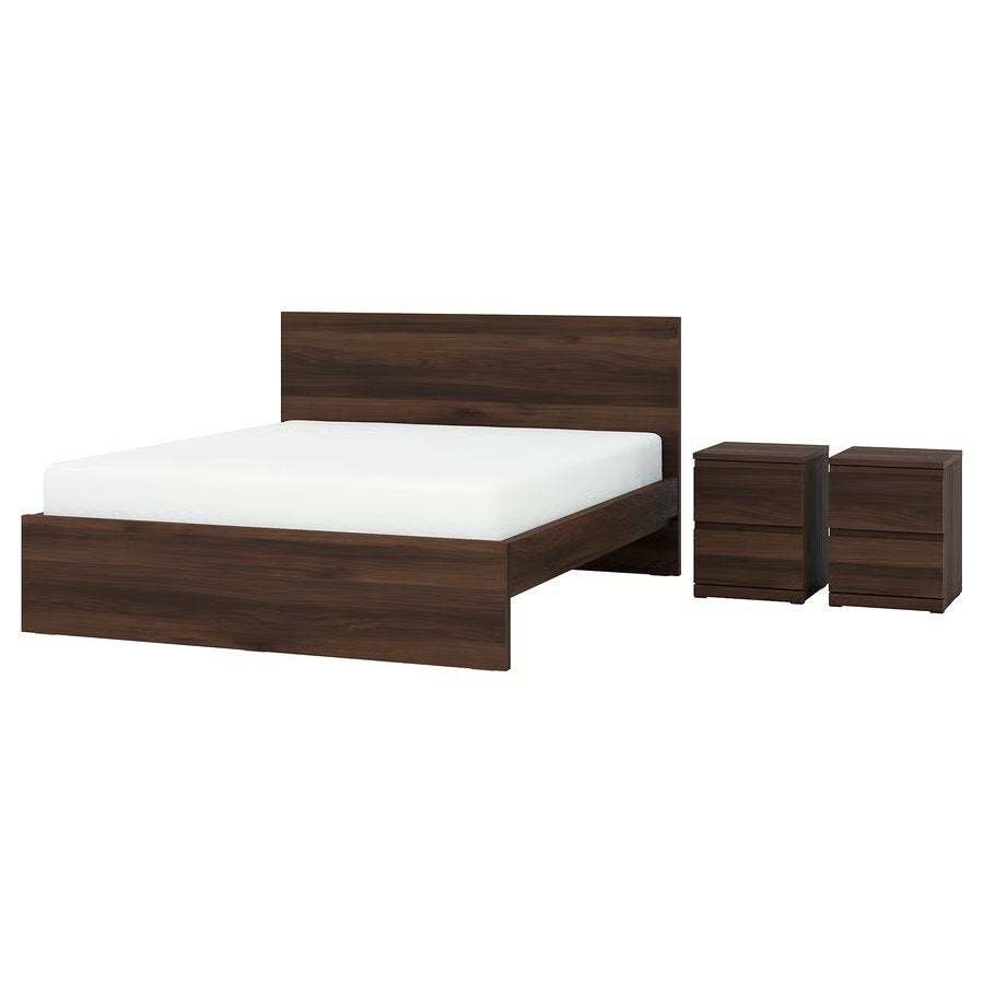 Ikea Malm bed 160x200 bruin, Ophalen, Gebruikt, Bruin, Tweepersoons