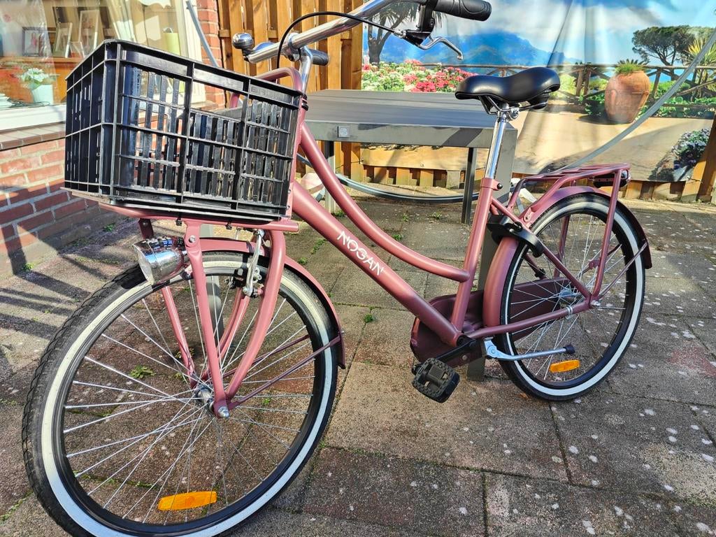 ZGAN Nogan kinderfiets 24 inch met krat, Ophalen, Zo goed als nieuw, Nogan, Terugtraprem