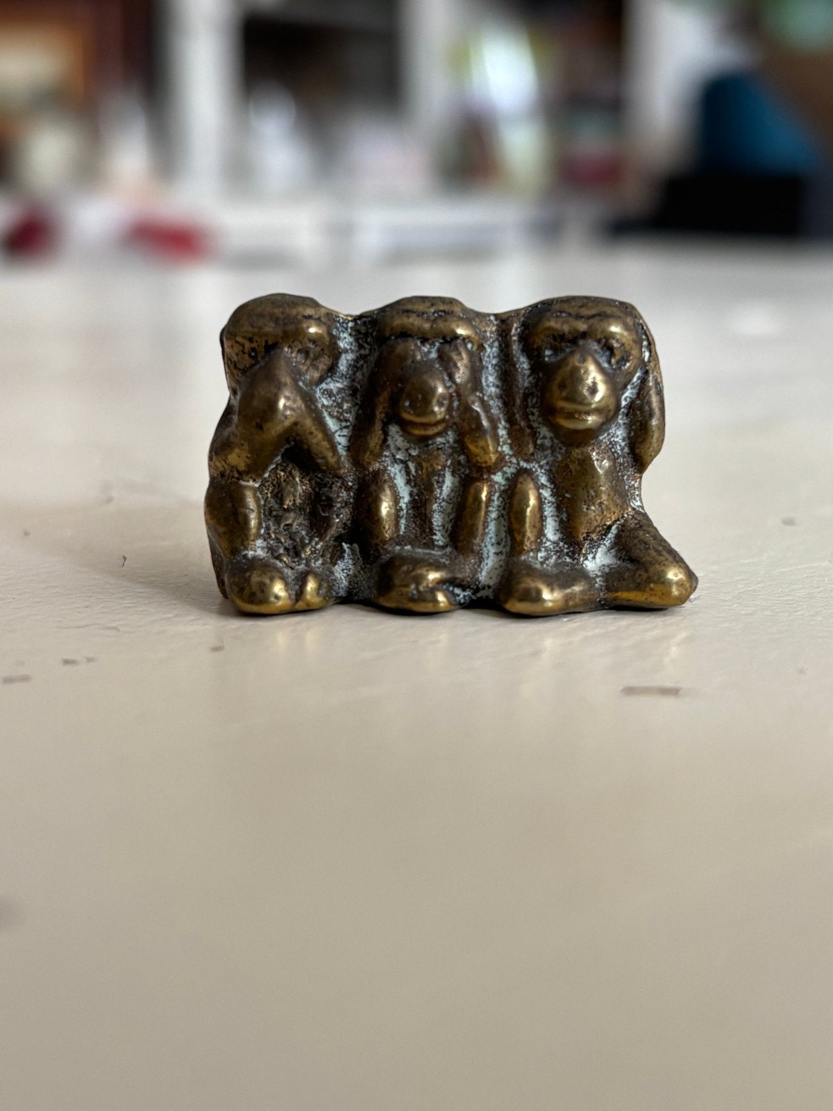 Vintage Messing Drie Wijze Apen Beeldje - Horen Zien Zwijgen, Ophalen of Verzenden