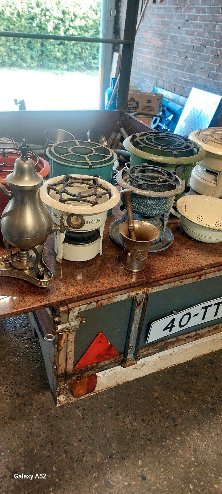 diverse antiek schuursponsje te koop, Ophalen