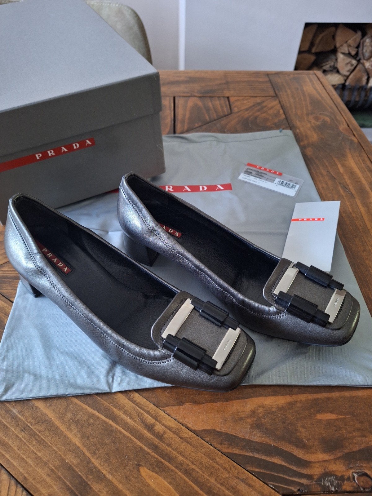 Nieuwe Prada schoenen model Nappa Mordore., Kleding | Dames, Schoenen, Prada, Verzenden, Nieuw, Instappers