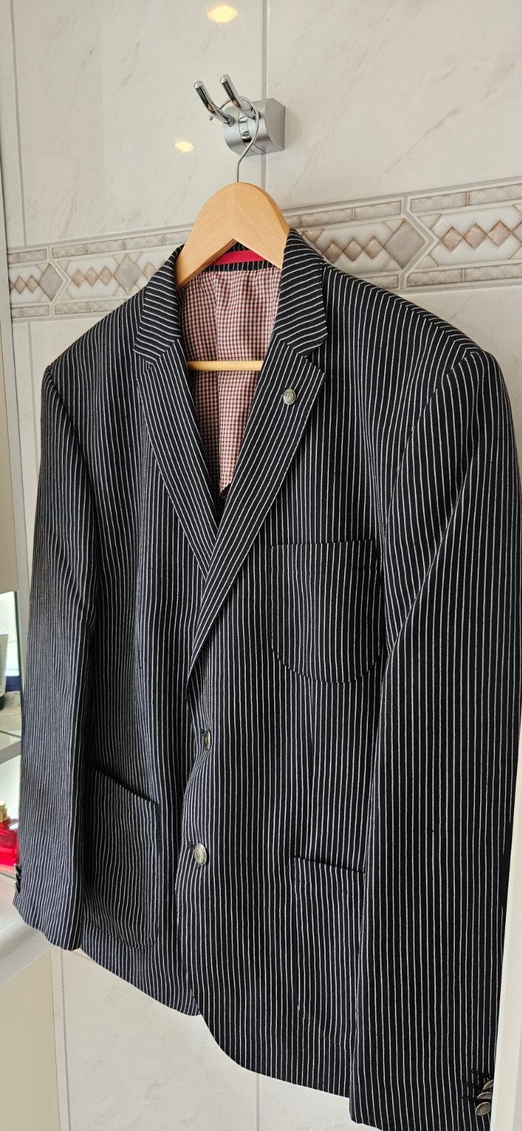 Colbert, Ophalen, Zo goed als nieuw, Maat 48/50 (M), Blauw