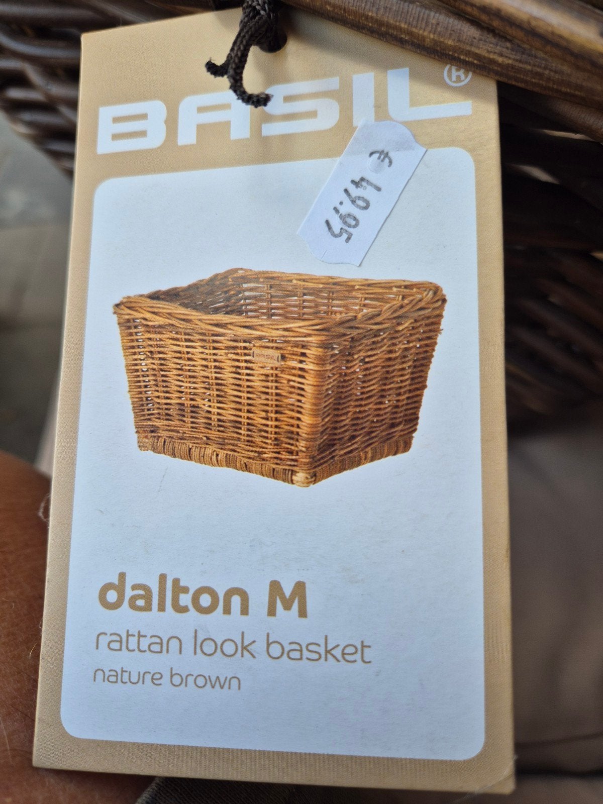 Nieuwe Basil Dalton M rotan fietsmand - spiksplinternieuw, Stuurbevestiging, Basil, Nieuw, Ophalen of Verzenden