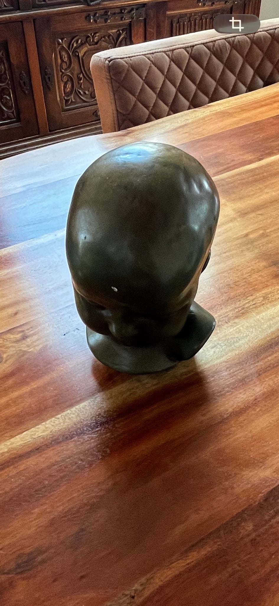 Gipsen buste van babyhoofdje - kleine beschadiging, Overige onderwerpen, Minder dan 20 cm, Gips, Buste