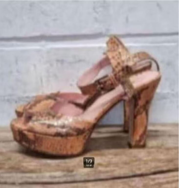 La Pomme de Loveley - Leren sandalen maat 37 - Nieuwstaat, La Pomme de Loveley, Oranje, Zo goed als nieuw, X