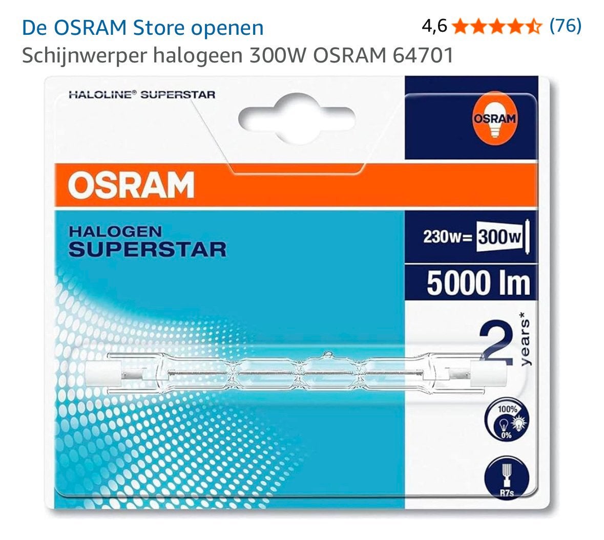 Osram halogen lampen nieuw.. 7 stuks, Ophalen of Verzenden, Zo goed als nieuw