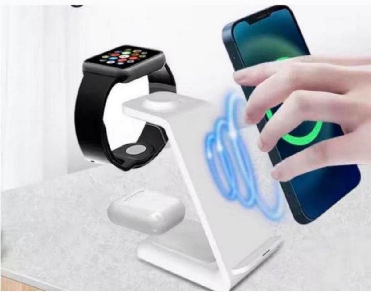Apple iPhone/Watch Oplaadstation - Wit, Telecommunicatie, Mobiele telefoons | Telefoon-opladers, Ophalen of Verzenden, Nieuw, Apple