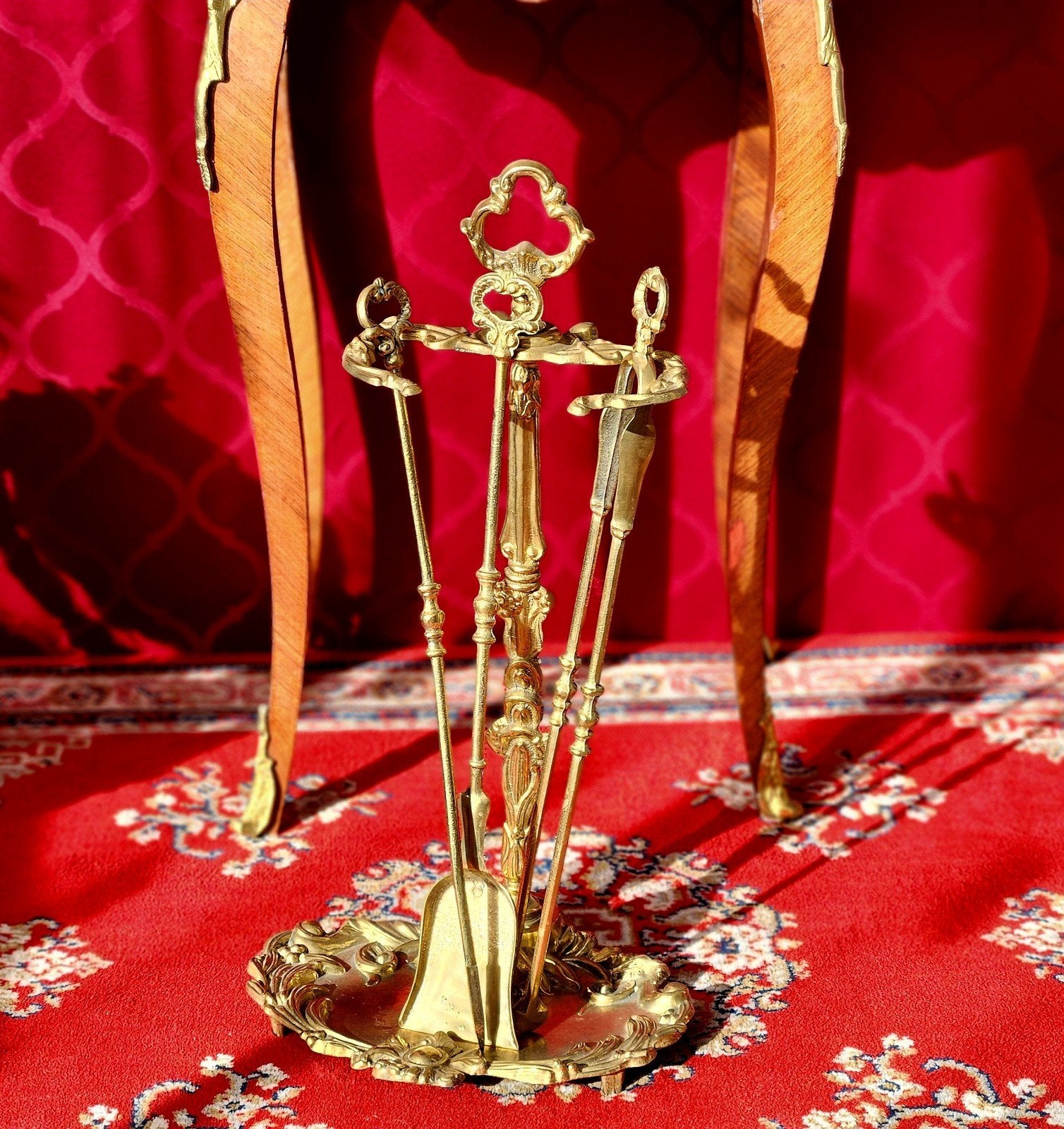Openhaard set brons antiek, Antiek en Kunst, Ophalen of Verzenden