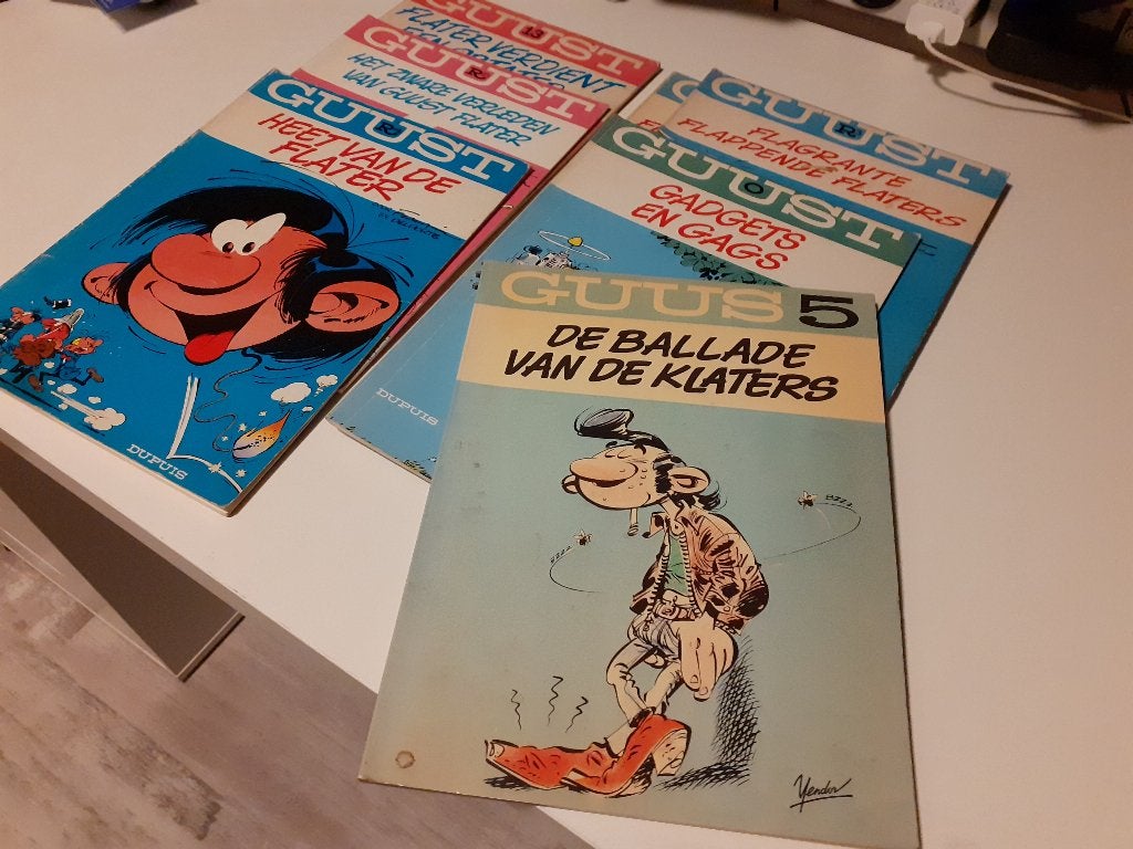 Guust en Guus, Meerdere stripboeken, Ophalen of Verzenden, Gelezen, André Franquin