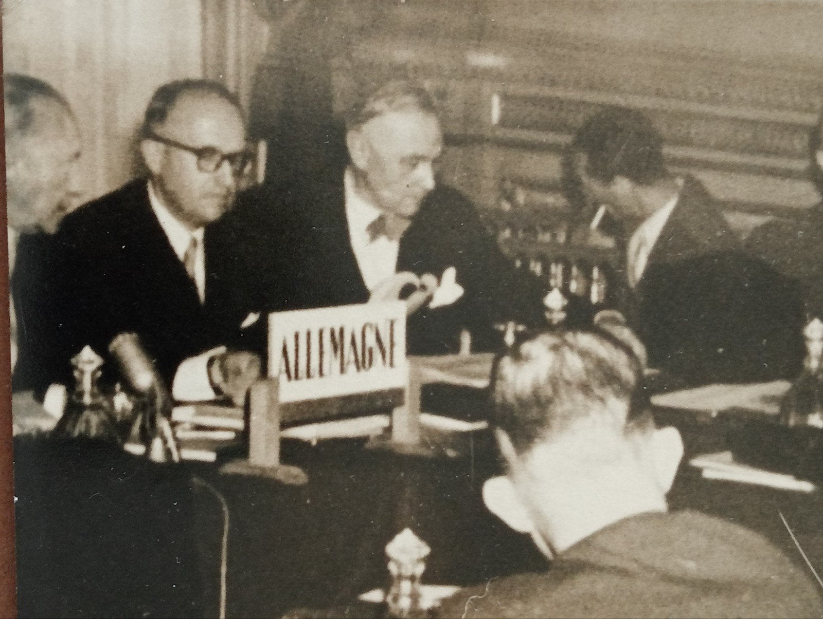 Historische foto EDC Conferentie Brussel 1954, Ophalen of Verzenden, 1940 tot 1960, Gebruikt