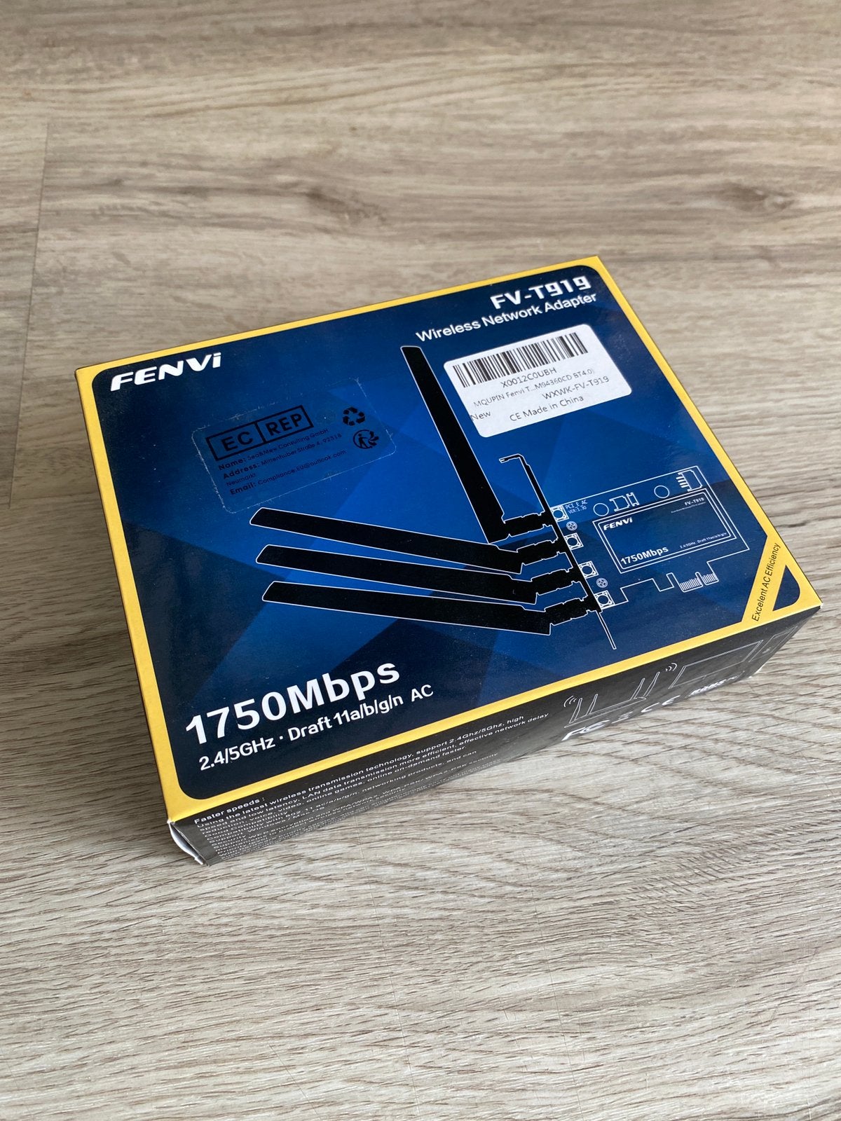 FENVi FV-919 pcie dual-band Wi-Fi + BT 4.0 adapter 1750Mbps, Ophalen of Verzenden, Nieuw, Intern
