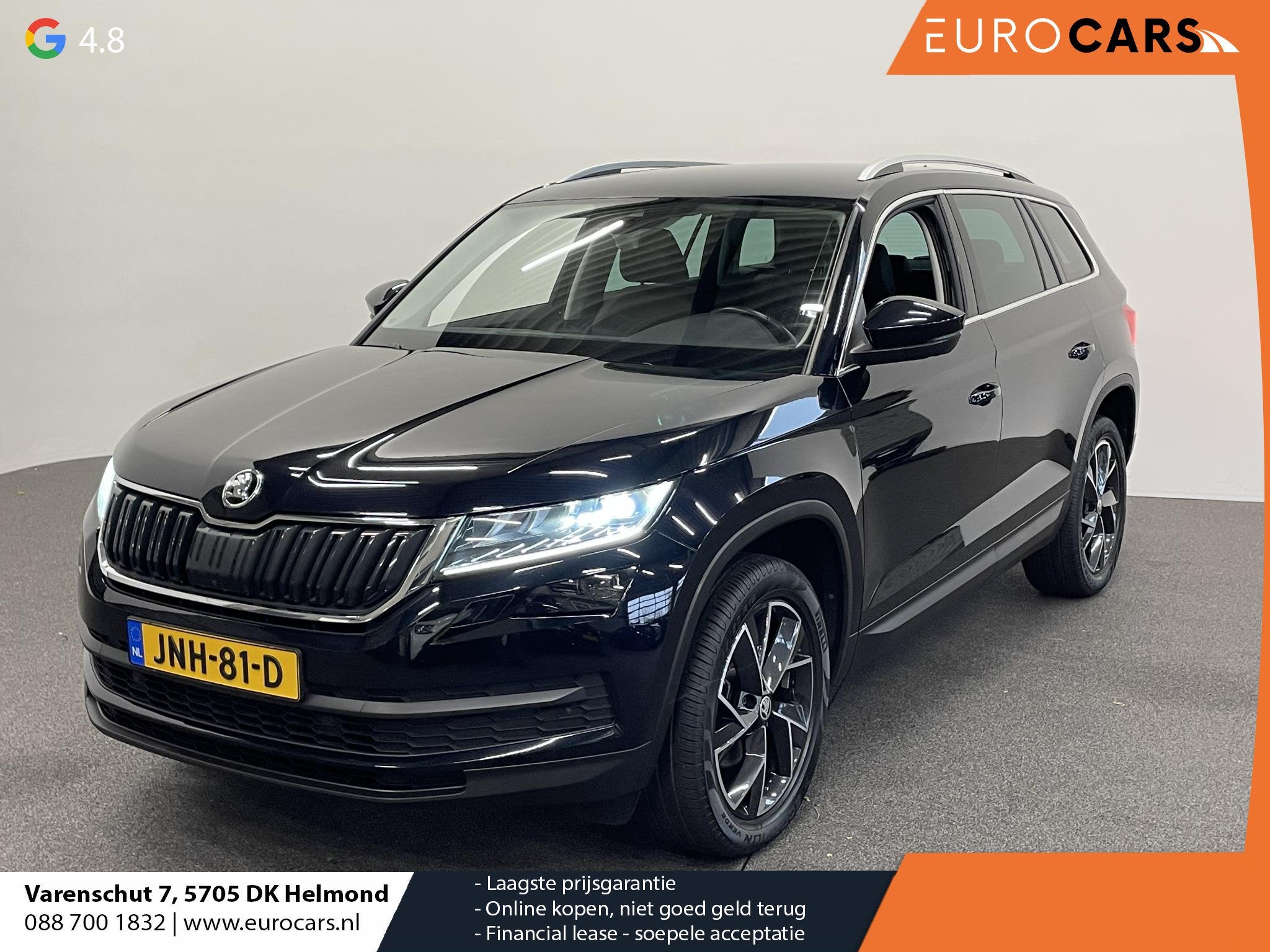 Skoda Kodiaq 1.5 TSI Sportline Business Airco ECC Navi Carpl, Auto's, Dealer onderhouden, Zwart, 150 pk, Zwart
