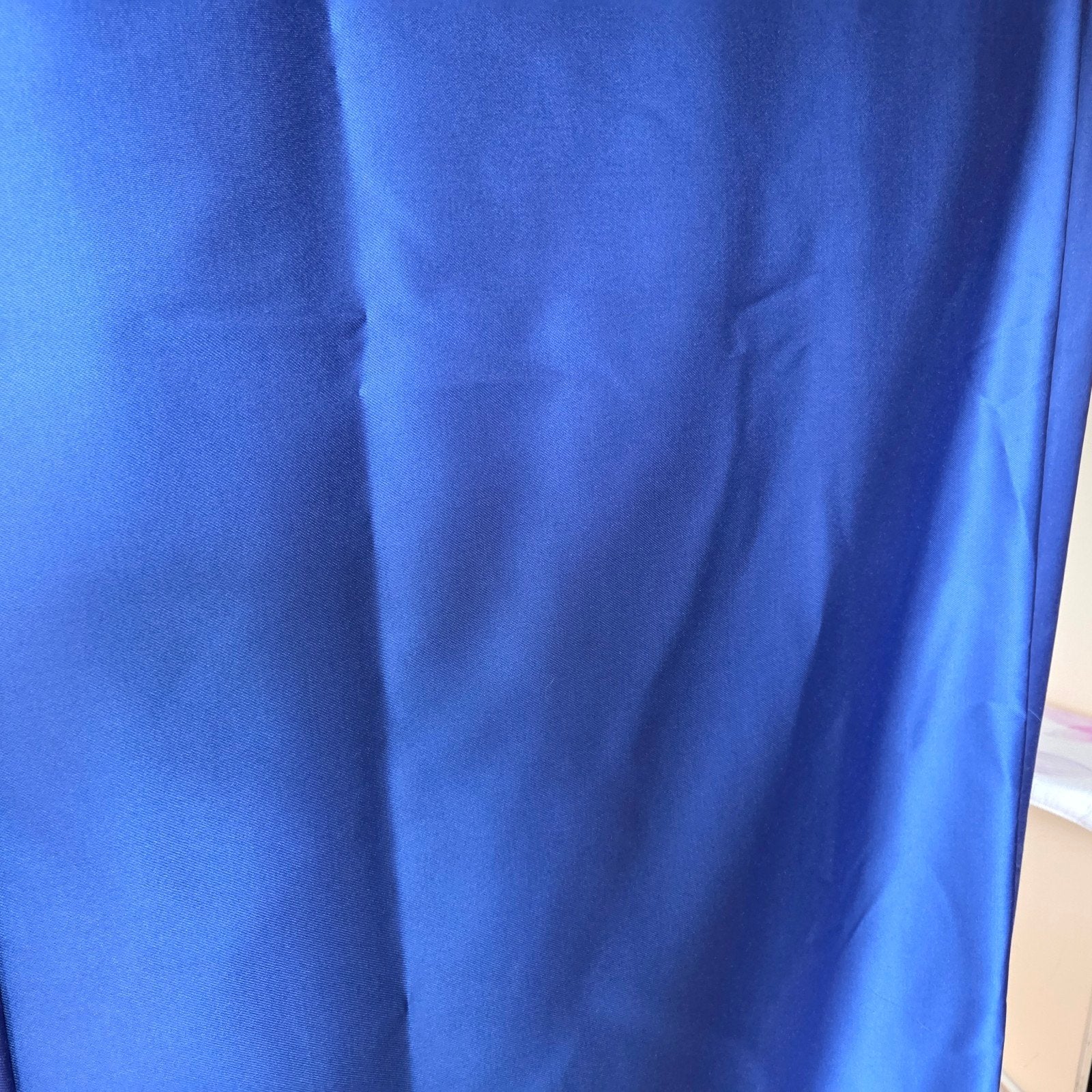 2x Blauwe Gordijnen met Plooien - 105x185 cm, Ophalen of Verzenden, Gebruikt, Blauw