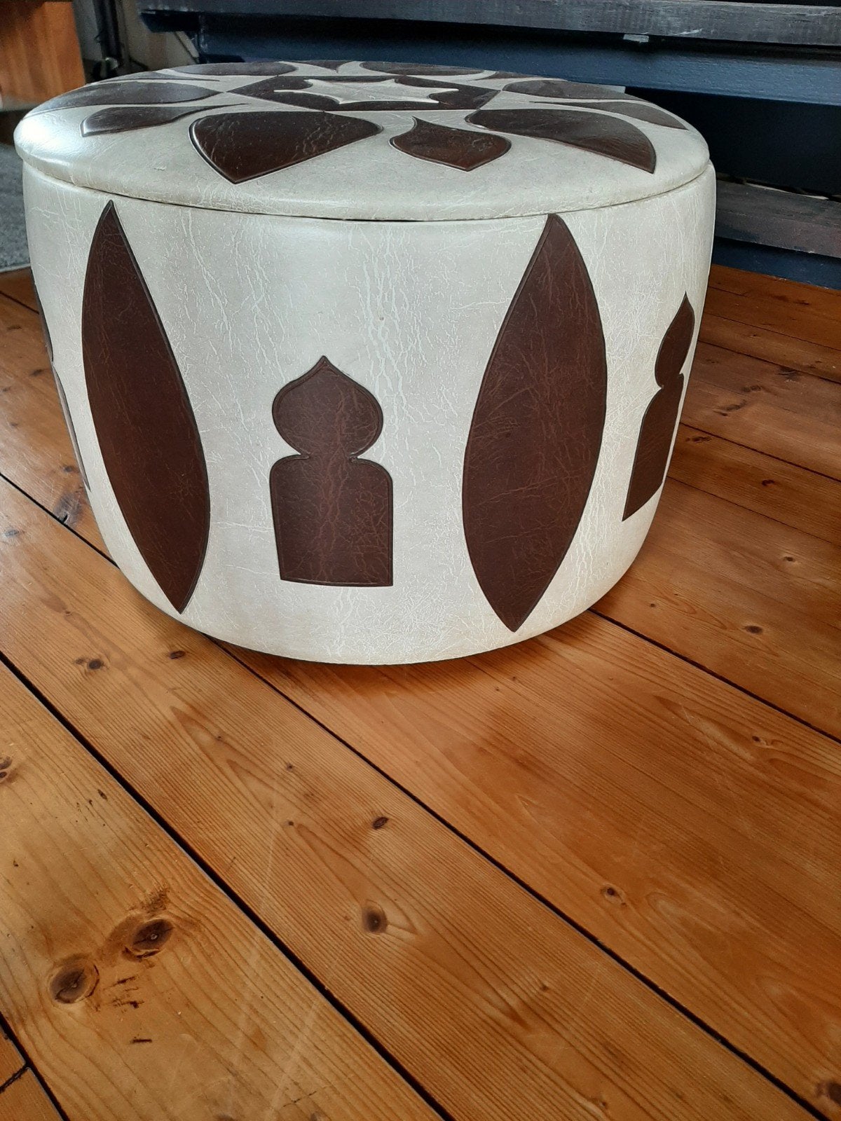 Marokkaanse  poef, Ophalen, Rond, Minder dan 50 cm, Minder dan 50 cm
