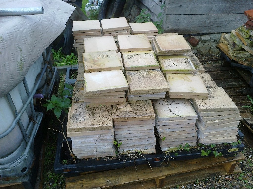 Tegels terra cotta binnen buiten, Ophalen, Steen of Klei, Minder dan 50 cm, Zo goed als nieuw