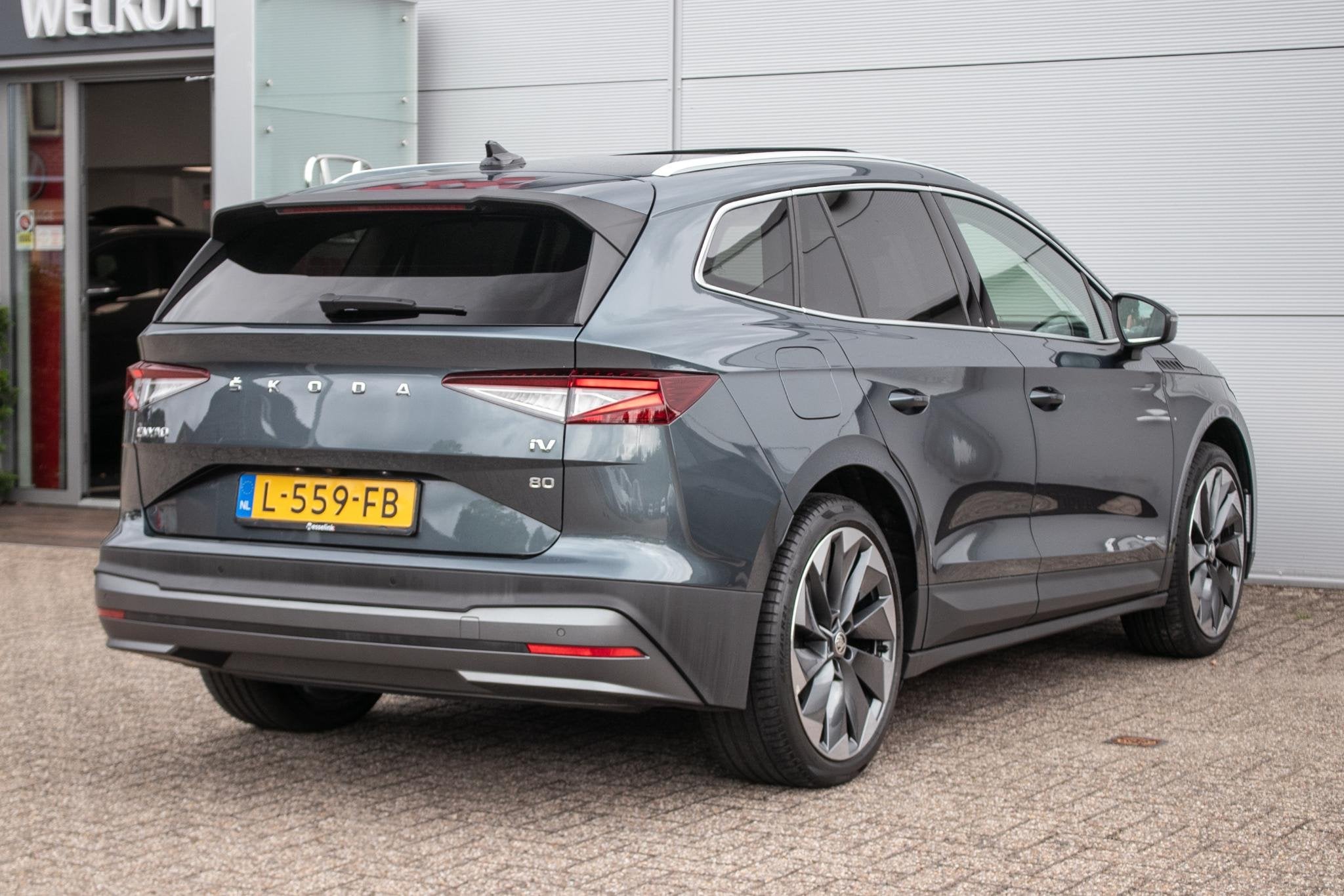 SKODA Enyaq iV 80 | SoH Accu 94% | Panoramadak | 21" LM velg, Auto's, Skoda, 390 km, Gebruikt, 495 min, 80 kWh