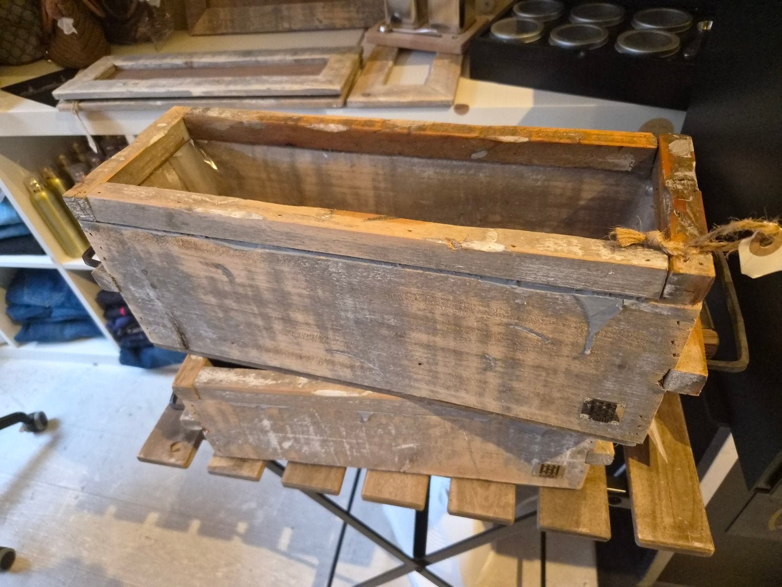Nieuwe houten plantenbak 40x17x14 cm, Minder dan 30 cm, Minder dan 60 cm, Nieuw, Ophalen of Verzenden