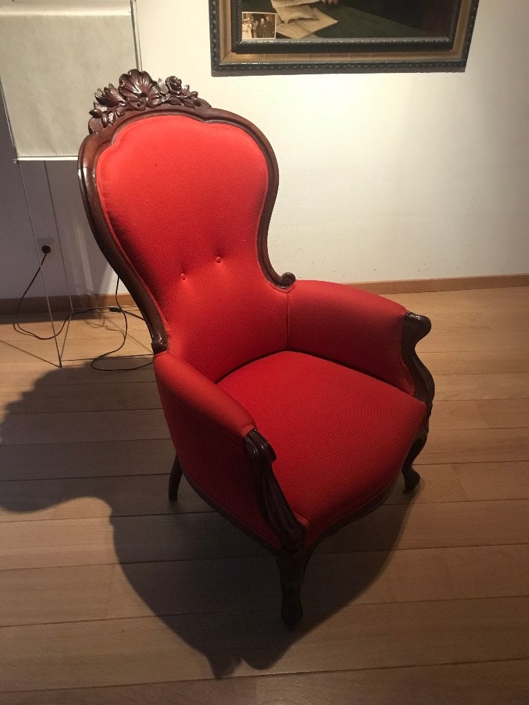 Mooie rode fauteuil, Ophalen, Gebruikt, Klassiek, 75 tot 100 cm
