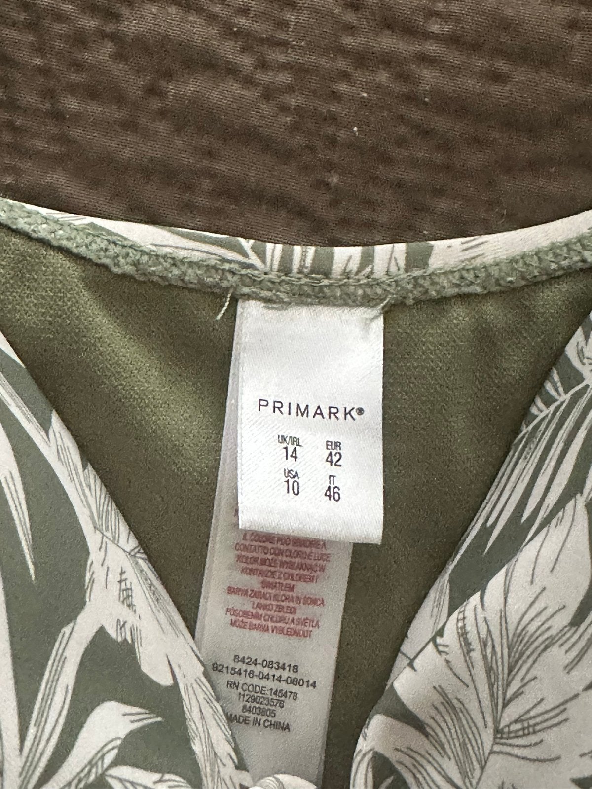 Primark Badpak met Bladprint - Gedragen, Kleding | Dames, Badmode en Zwemkleding, Verzenden, Gedragen, Groen, Badpak