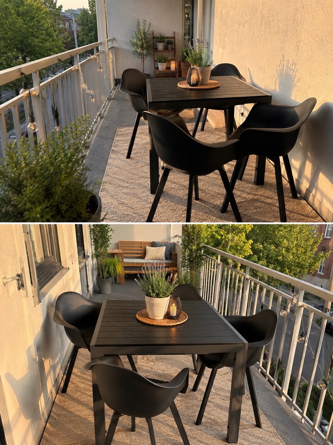 Luxe Balkonset Bois Le Duc – 4 Comfortabele Stoelen + Tafel, Ophalen, Nieuw, Aluminium