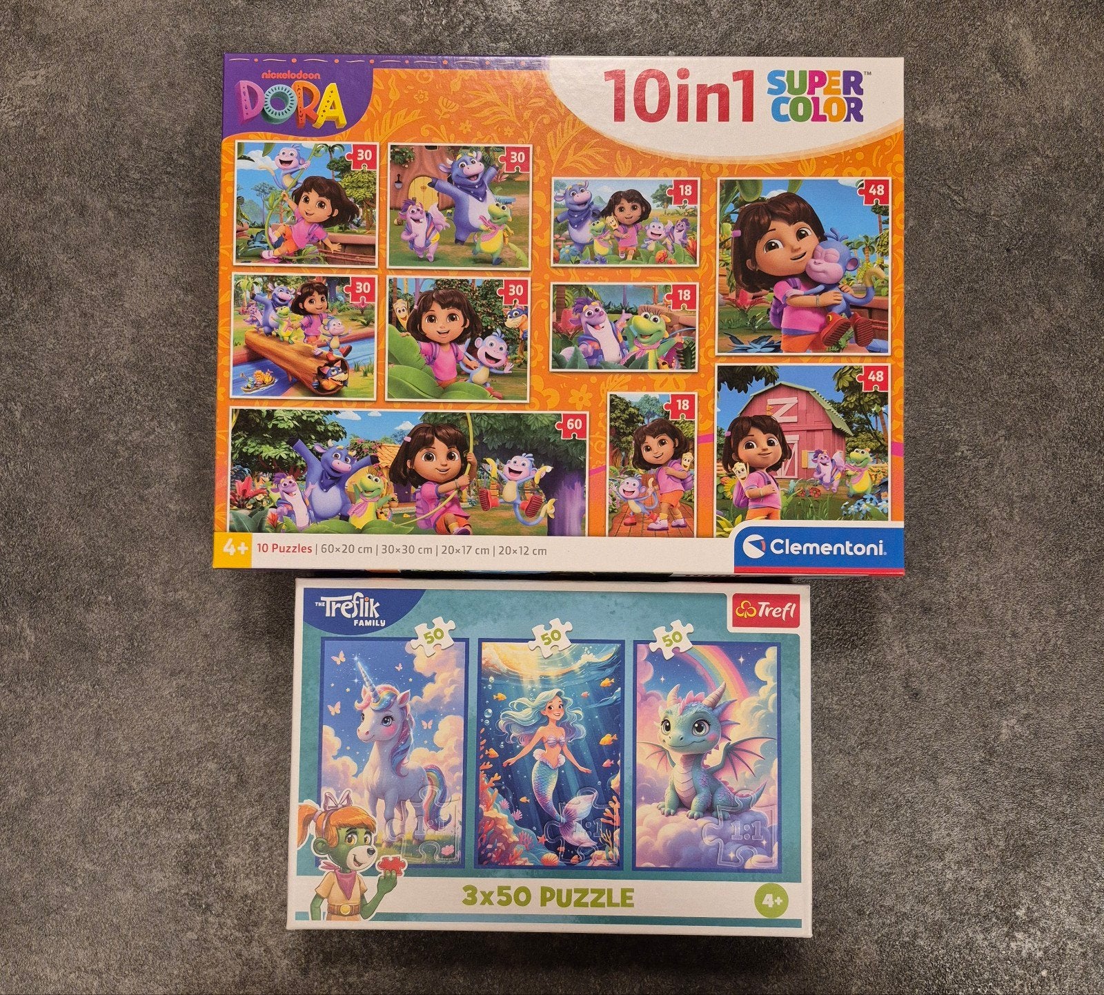 Dora puzzel 10 in 1 eenhoorn draak zeemeermin! = Nieuw!, Ophalen of Verzenden, Meer dan 50 stukjes, Nieuw