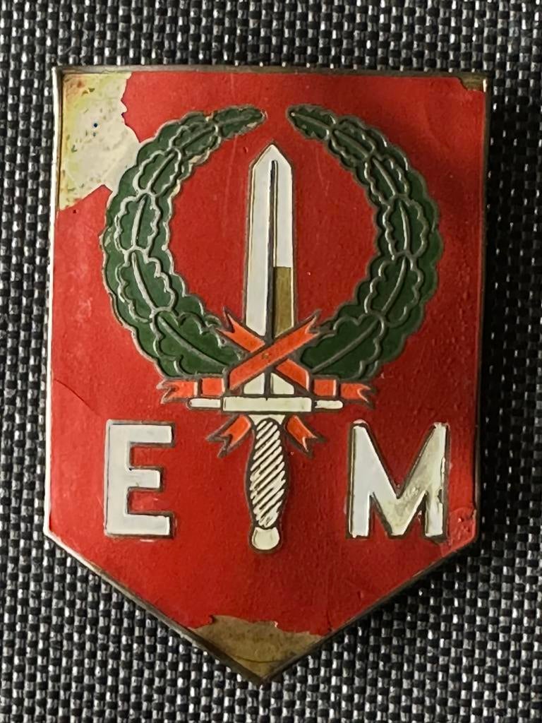 Militair schildje “Eerste Div. 7 Dec. ”-Ned.‑Indië 1946‑1950, Ophalen of Verzenden, Landmacht, Nederland, Embleem of Badge
