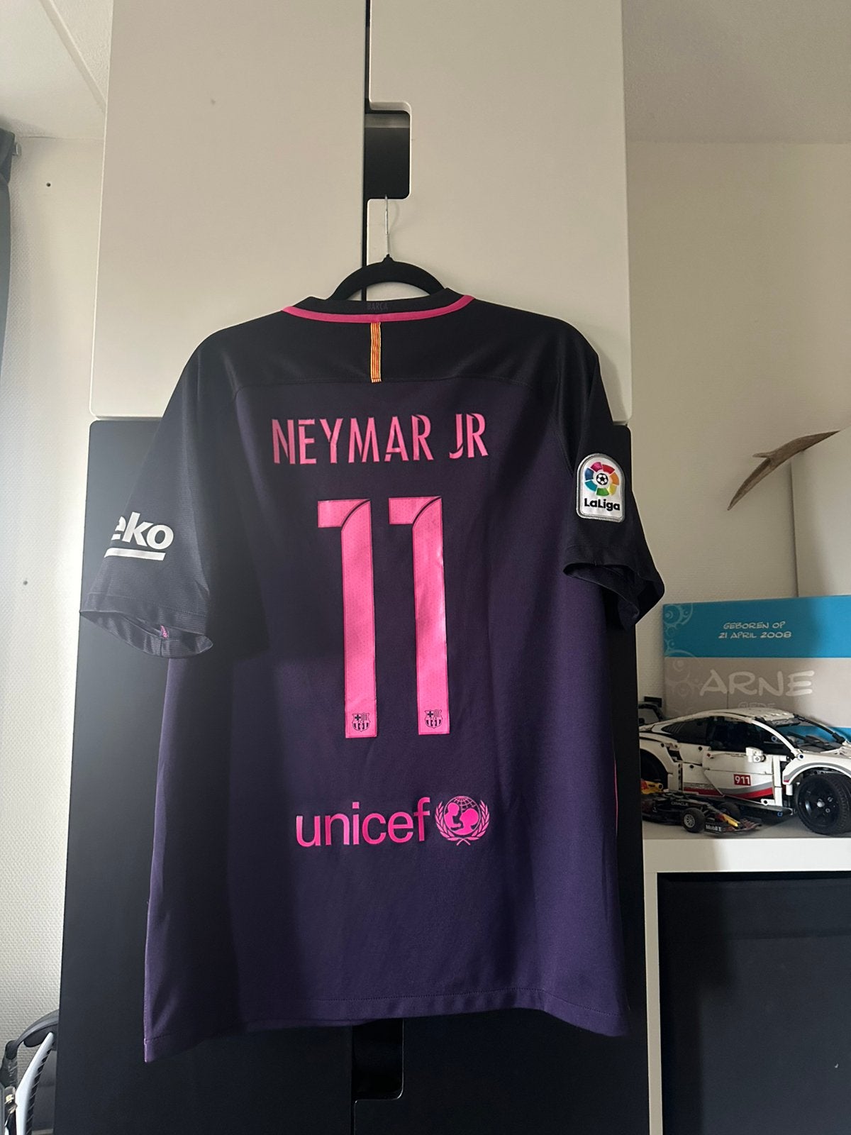 Barcelona 2016/17 uitshirt neymaar origineel L, Ophalen of Verzenden, Zo goed als nieuw, Buitenlandse clubs, Shirt