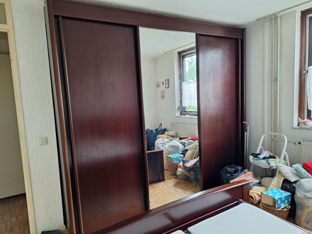 Slaapkamer bed en kast, Ophalen, Gebruikt, Tweepersoons, Hout