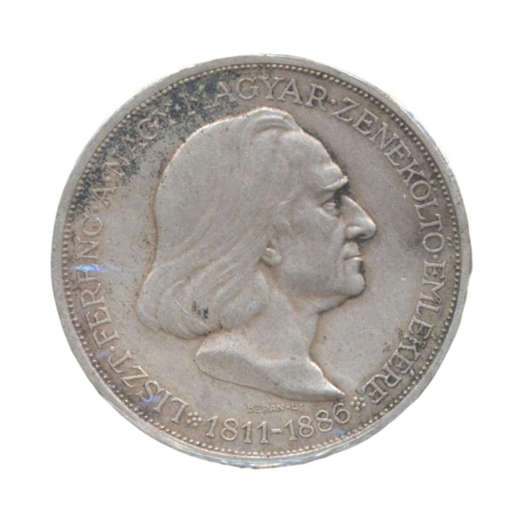 Hongarije 2 Pengö 1936 Fransz von Liszt, Ophalen of Verzenden, Hongarije, Losse munt, Zilver
