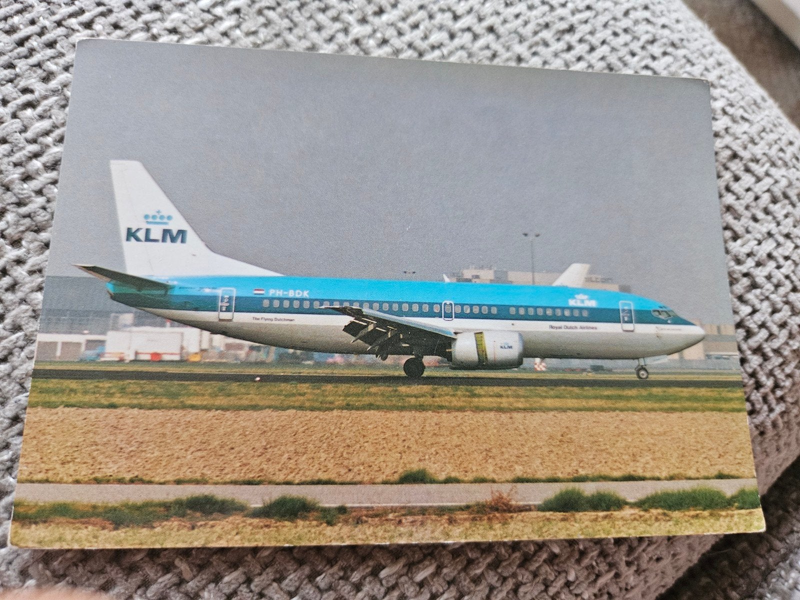 KLM Boeing 737-300 PH-BDK Ansichtkaart, Ophalen of Verzenden, Gebruikt, Kaart, Foto of Prent