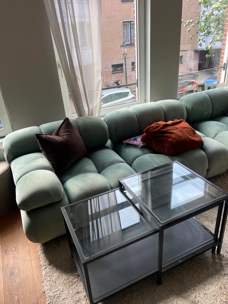 Glazen salontafels van Vittsjo ikea, Huis en Inrichting, Tafels | Salontafels, Ophalen, 200 cm of meer, 50 tot 100 cm, Zo goed als nieuw
