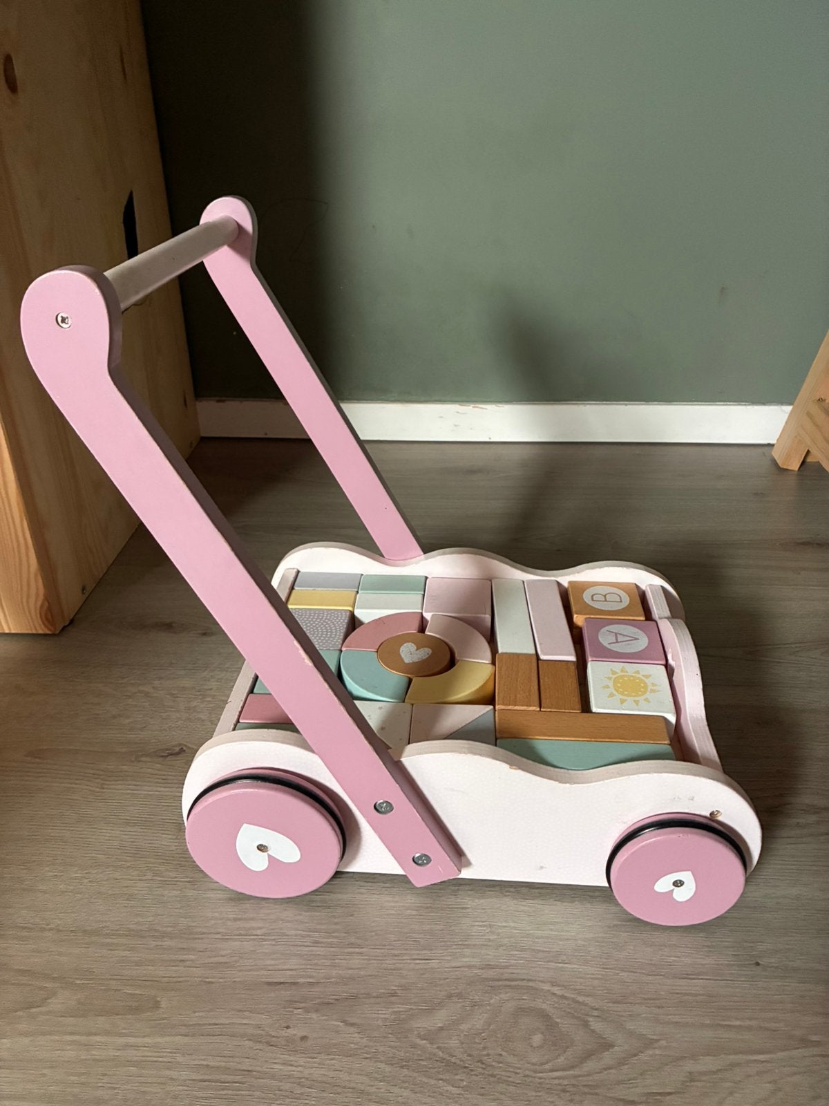 Little dutch loopkar roze, Kinderen en Baby's, Speelgoed | Houten speelgoed, Ophalen, Zo goed als nieuw, Duw- of Trekspeelgoed