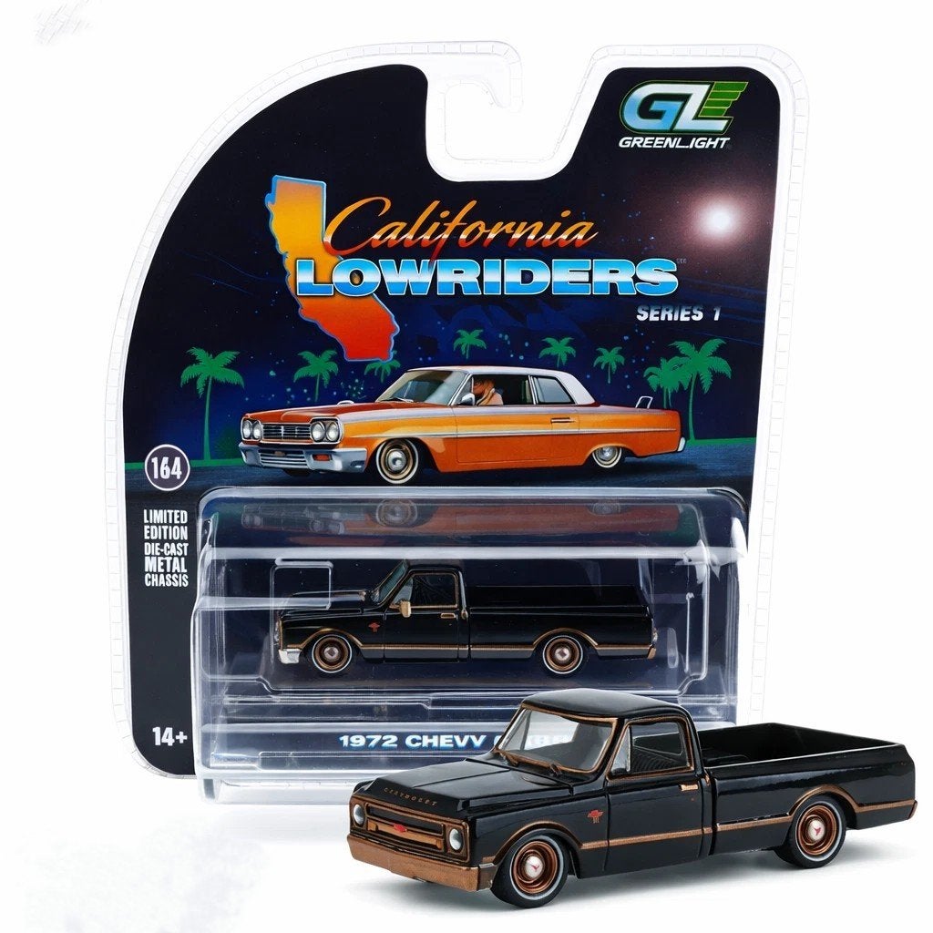 1972 Chevy C10 van Greenlight 1/64 Lowrider, Ophalen of Verzenden, Nieuw, Auto