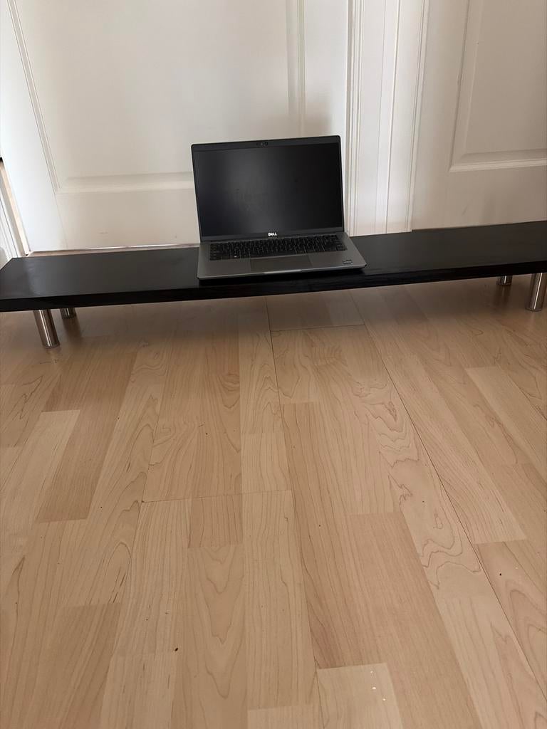 Zwart laptopstandaard / monitorverhoger - 120x24x12 cm, Ophalen, Overige materialen, Gebruikt, Minder dan 70 cm
