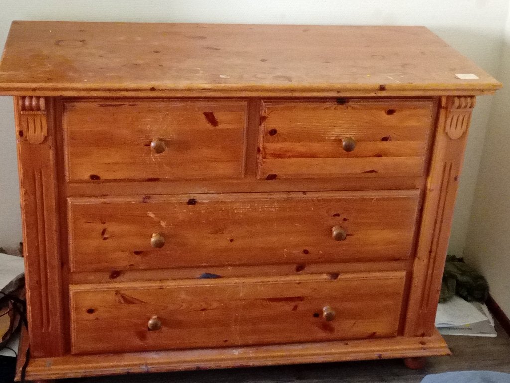Houten Ladekast, 50 tot 100 cm, Zo goed als nieuw, 3 of 4 laden, Minder dan 100 cm